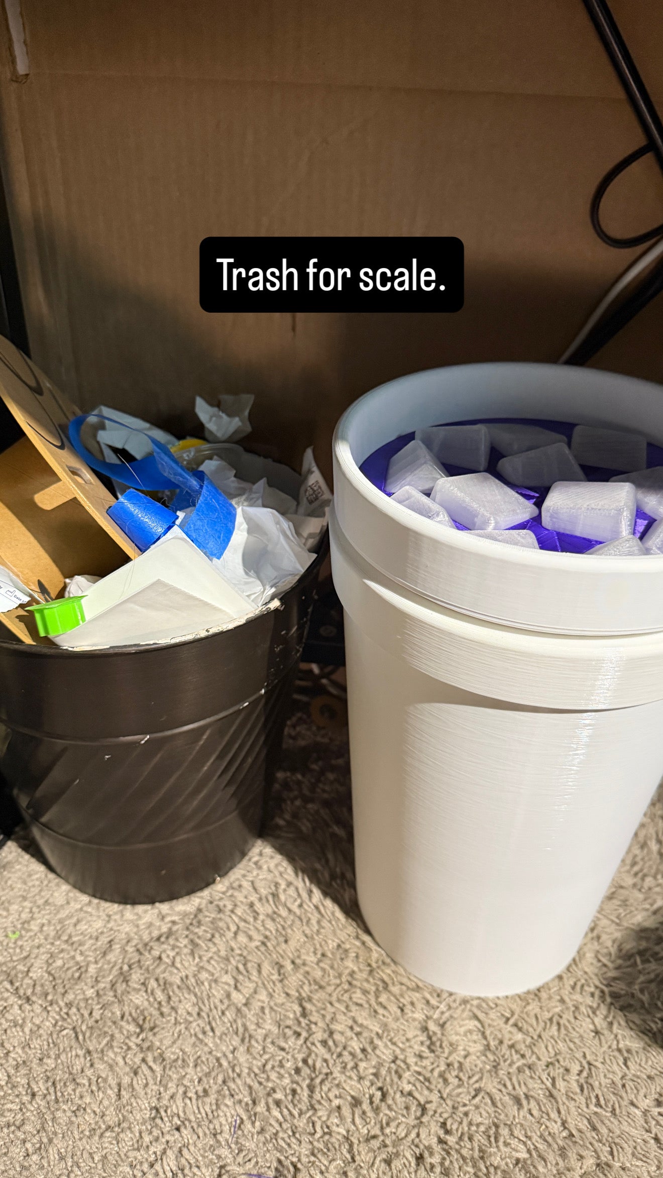 Double Cup Container and Office Trash Can