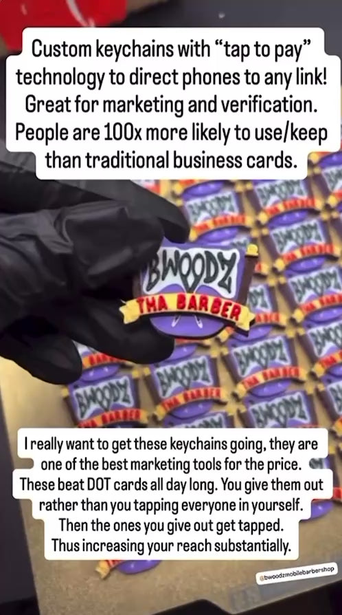 Custom Keychains With NFC Microchip For Tap To Link